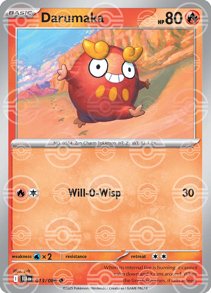 Darumaka (Poke Ball Pattern) 013/086 · Holofoil (Black Bolt)
