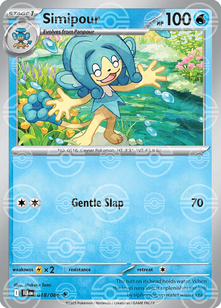Simipour (Poke Ball Pattern) 018/086 · Holofoil (Black Bolt)