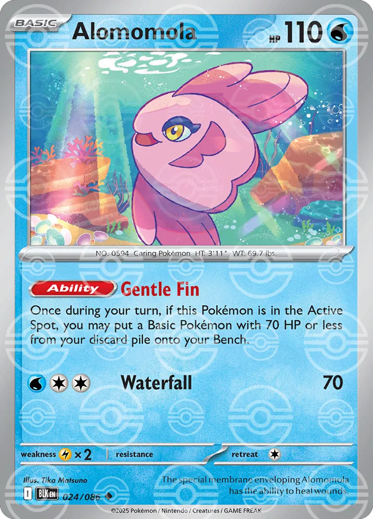 Alomomola (Poke Ball Pattern) 024/086 · Holofoil (Black Bolt)