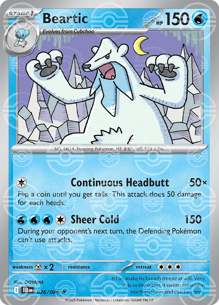 Beartic (Poke Ball Pattern) 026/086 · Holofoil (Black Bolt)