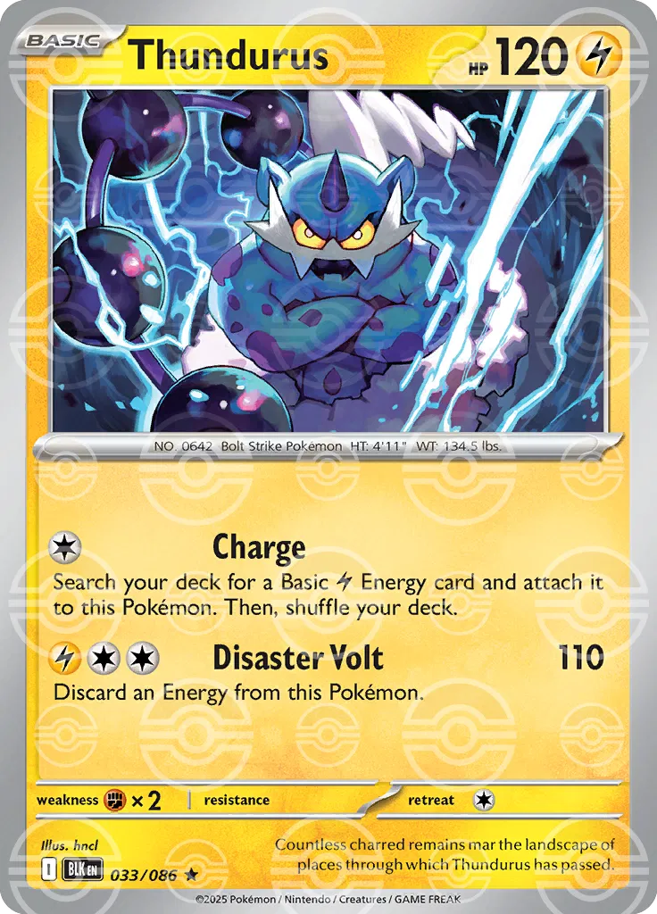 Thundurus (Poke Ball Pattern) 033/086 (Black Bolt)