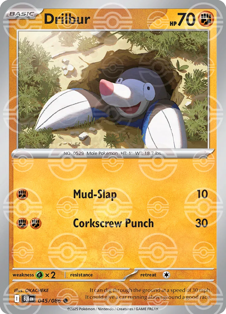 Drilbur (Poke Ball Pattern) - SV: Black Bolt (BLK)