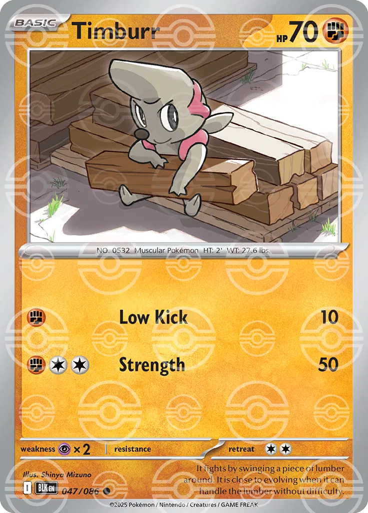 Timburr 047/086 BLK Poke Ball Pattern