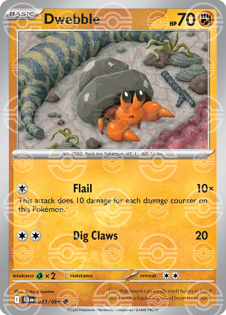 Dwebble (Poke Ball Pattern) 051/086 · Holofoil (Black Bolt)
