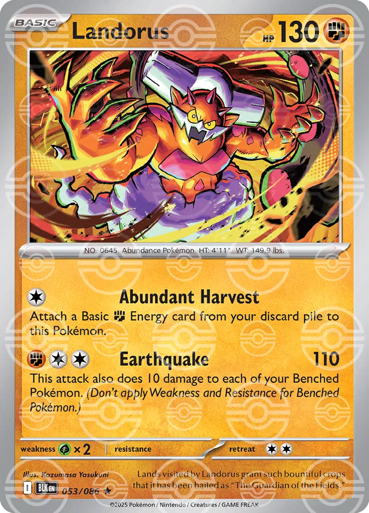 Landorus (Poke Ball Pattern) 053/086 · Holofoil (Black Bolt)
