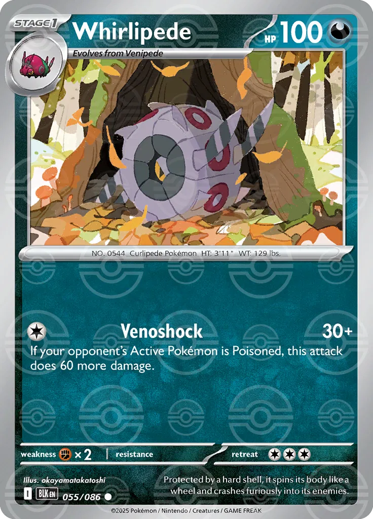 Whirlipede (Poke Ball Pattern) 055/086 (Black Bolt)