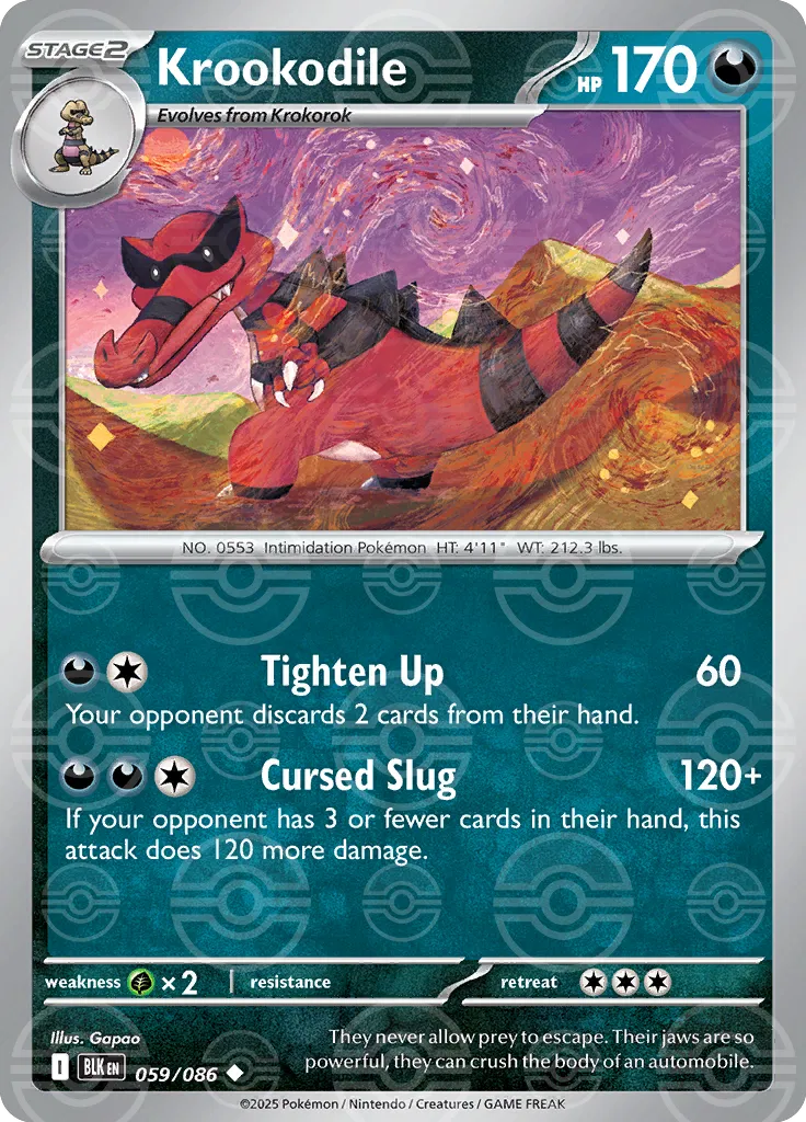Krookodile - 059/086 (Poke Ball Pattern) - SV: Black Bolt (BLK)