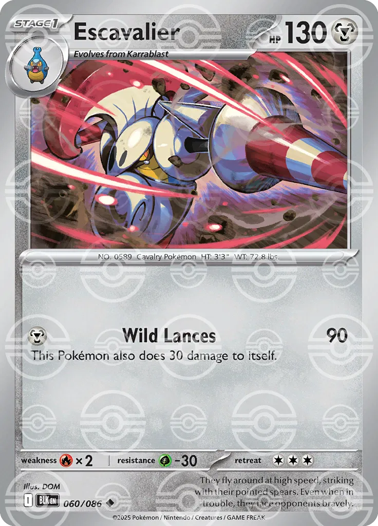 Escavalier - 060/086 (Poke Ball Pattern) - SV: Black Bolt (BLK)