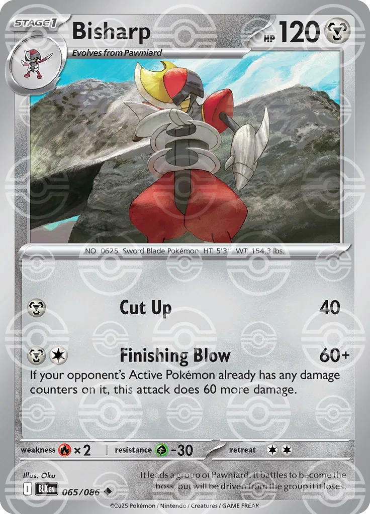 Bisharp - 065/086 (Poke Ball Pattern) - SV: Black Bolt (BLK)