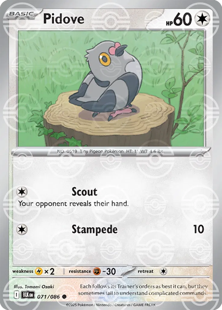 Pidove - 071/086 (Poke Ball Pattern) - SV: Black Bolt (BLK)