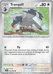 Tranquill (Poke Ball Pattern) - SV: Black Bolt (BLK)