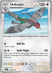 Unfezant - 073/086 (Poke Ball Pattern) - SV: Black Bolt (BLK)