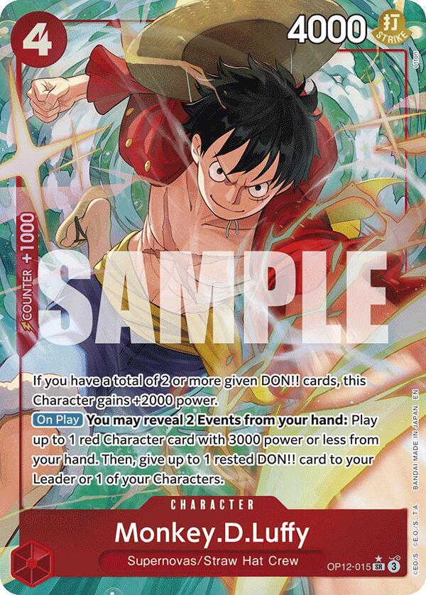 Monkey.D.Luffy (Alternate Art) OP12-015 · Foil (Legacy of the Master)