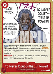 To Never Doubt--That Is Power! OP12-016 (Legacy of the Master)