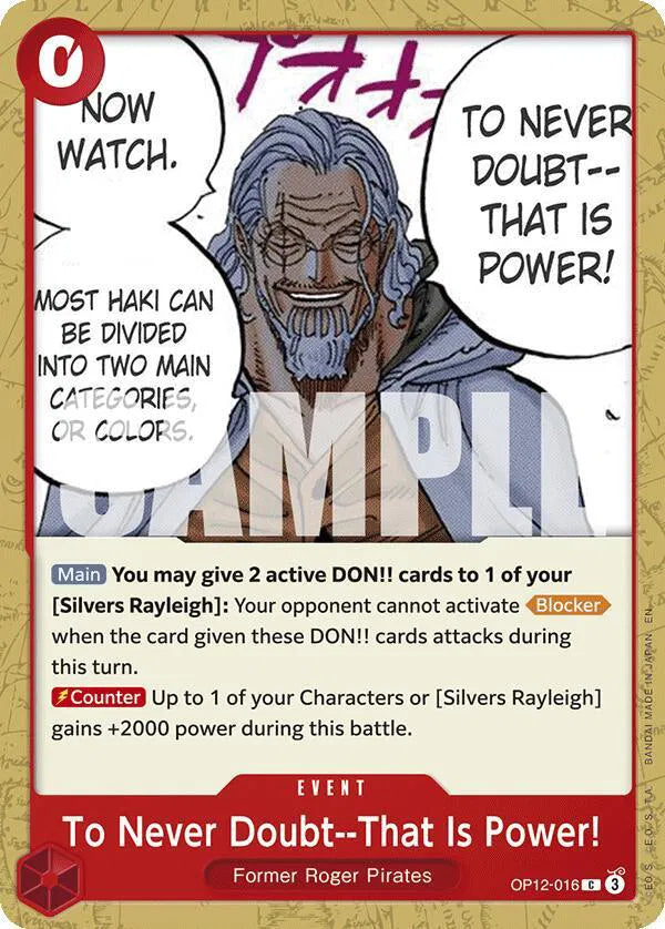 To Never Doubt--That Is Power! OP12-016 (Legacy of the Master)