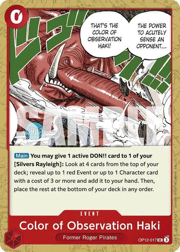 Color of Observation Haki OP12-017 (Legacy of the Master)