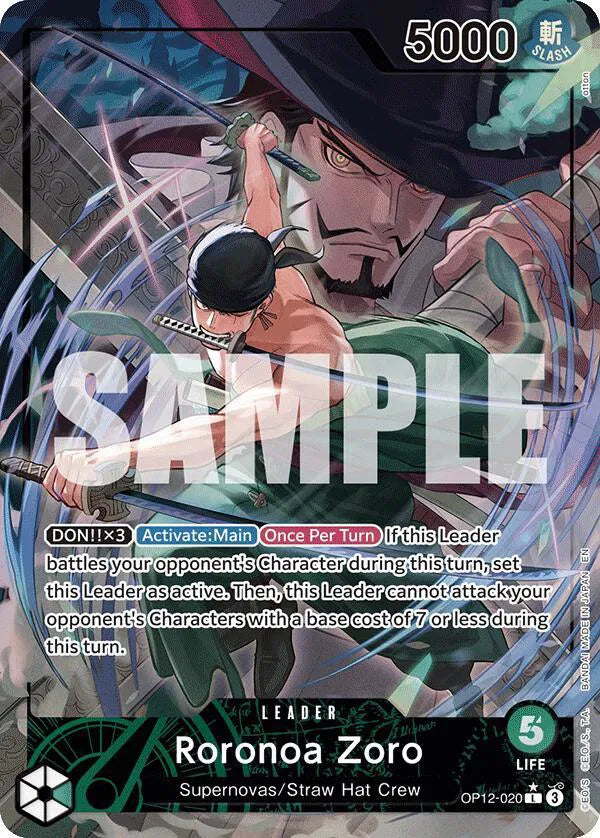 Roronoa Zoro (020) (Alternate Art) OP12-020 (Legacy of the Master)