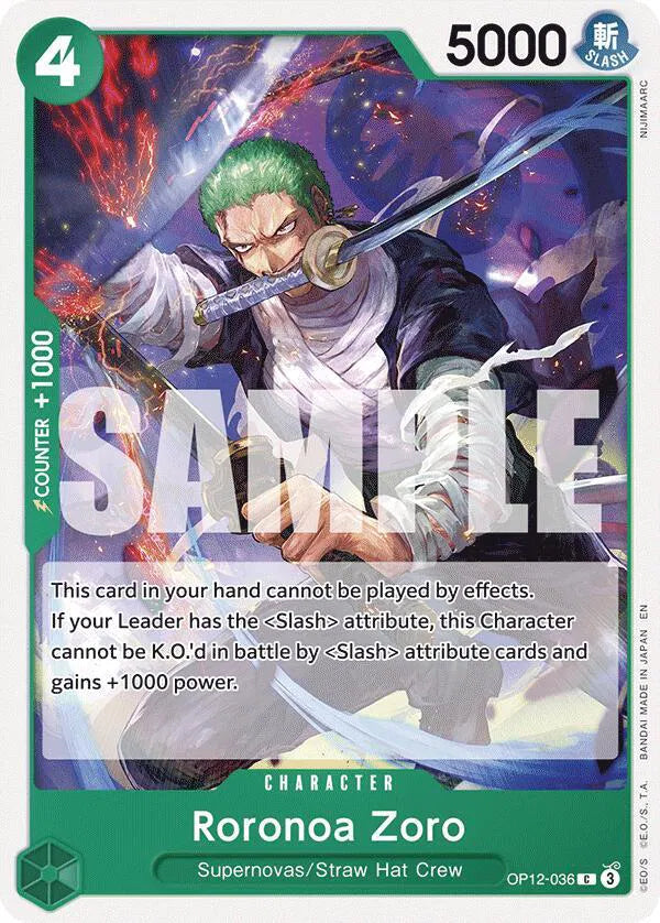 Roronoa Zoro (036) OP12-036 (Legacy of the Master)
