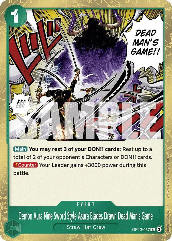 Demon Aura Nine Sword Style Asura Blades Drawn Dead Man's Game OP12-037 (Legacy of the Master)