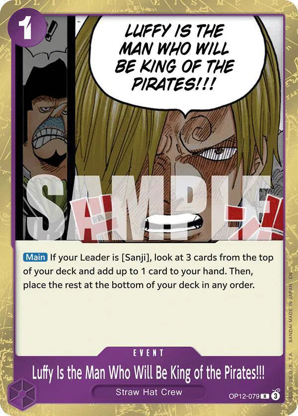 Luffy Is the Man Who Will Be King of the Pirates!!! OP12-079 (Legacy of the Master)