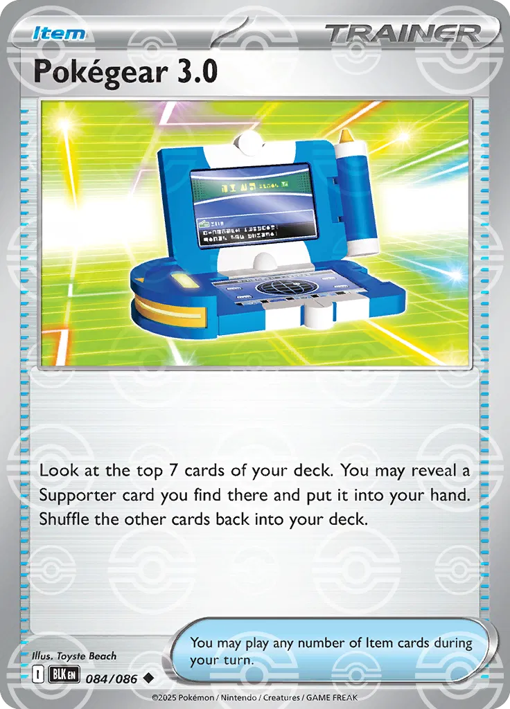 Pokegear 3.0 (Poke Ball Pattern) 084/086 (Black Bolt)