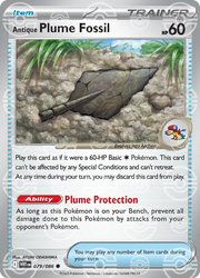 Antique Plume Fossil - 079/086 (Poke Ball Pattern) - SV: White Flare (WHT)