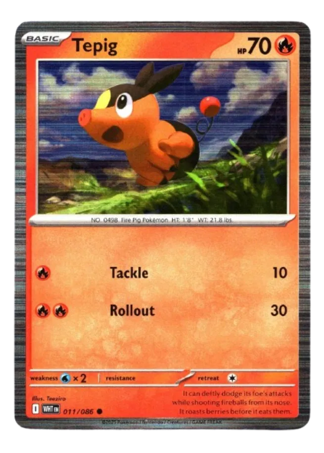 Tepig - 011/086 (Unova Poster Collection) - SV: White Flare (WHT)