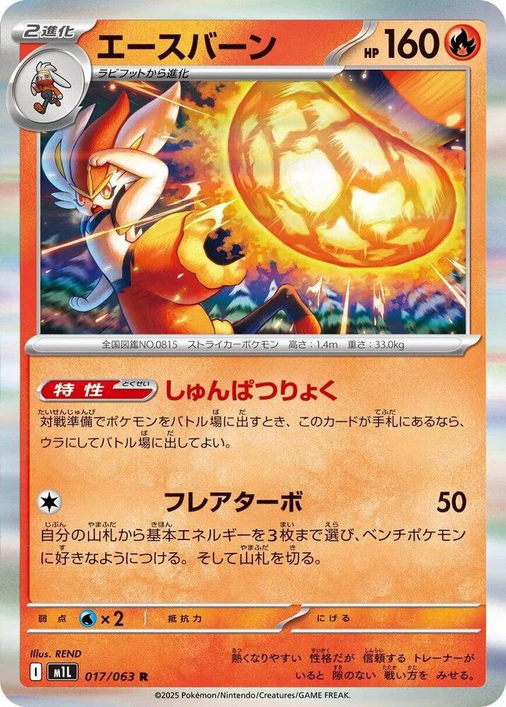 Cinderace 017/063 Holo Rare | Mega Brave