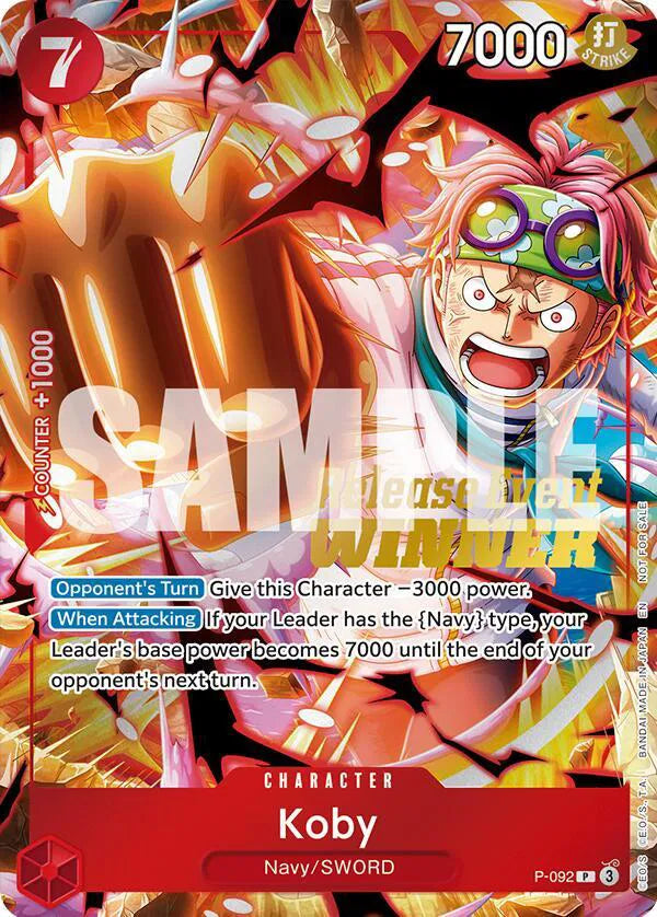One Piece - Koby (OP12 Release Event Winner) - One Piece Promotion Cards (OP-PR)