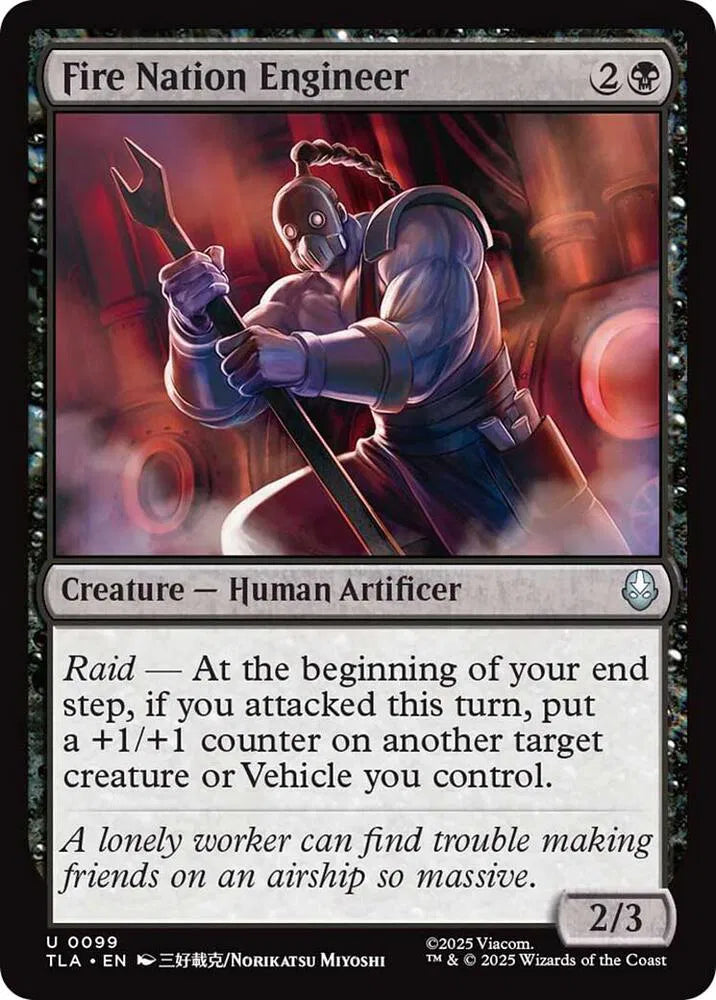 Magic The Gathering Avatar: The Last Airbender Fire Nation Engineer U 99