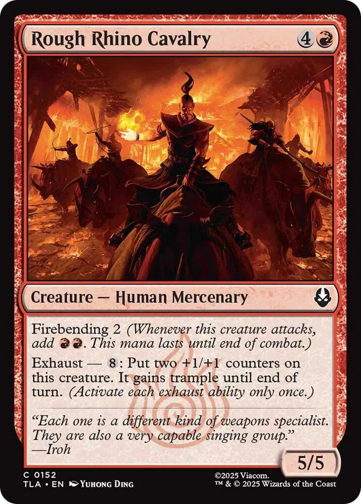 Magic The Gathering Avatar: The Last Airbender Rough Rhino Cavalry C 152