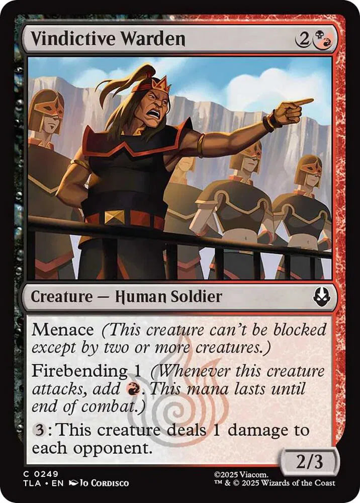 Magic The Gathering Avatar: The Last Airbender Vindictive Warden C 249 FOIL