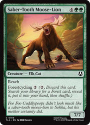 Magic The Gathering Avatar: The Last Airbender Saber-Tooth Moose-Lion C 194 FOIL
