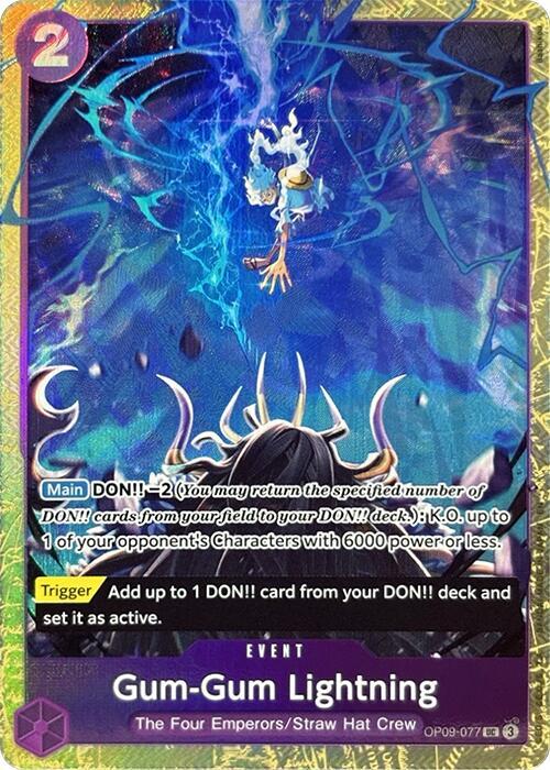Gum-Gum Lightning (Premium Card Collection -Best Selection Vol. 4-) OP09-077 · Collection Box · Foil (One Piece Promotion Cards)
