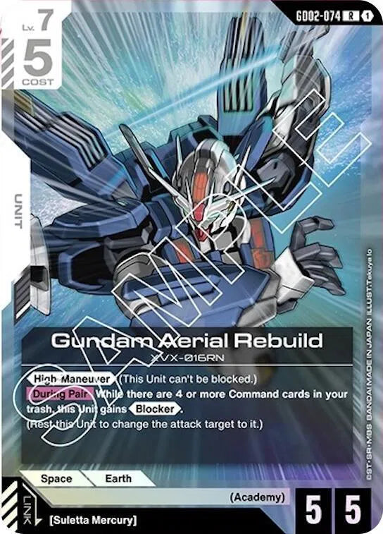 Gundam Aerial Rebuild GD02-074 · Holofoil (Dual Impact)