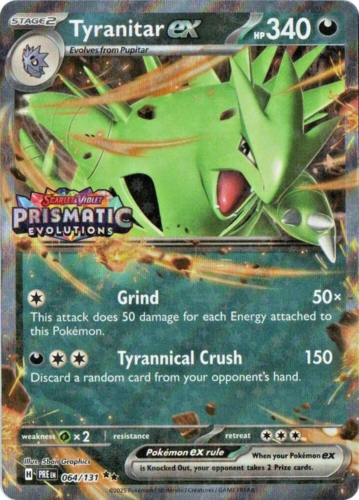 Tyranitar ex (Prismatic Evolutions Stamp) 064/131 (Miscellaneous Cards & Products)