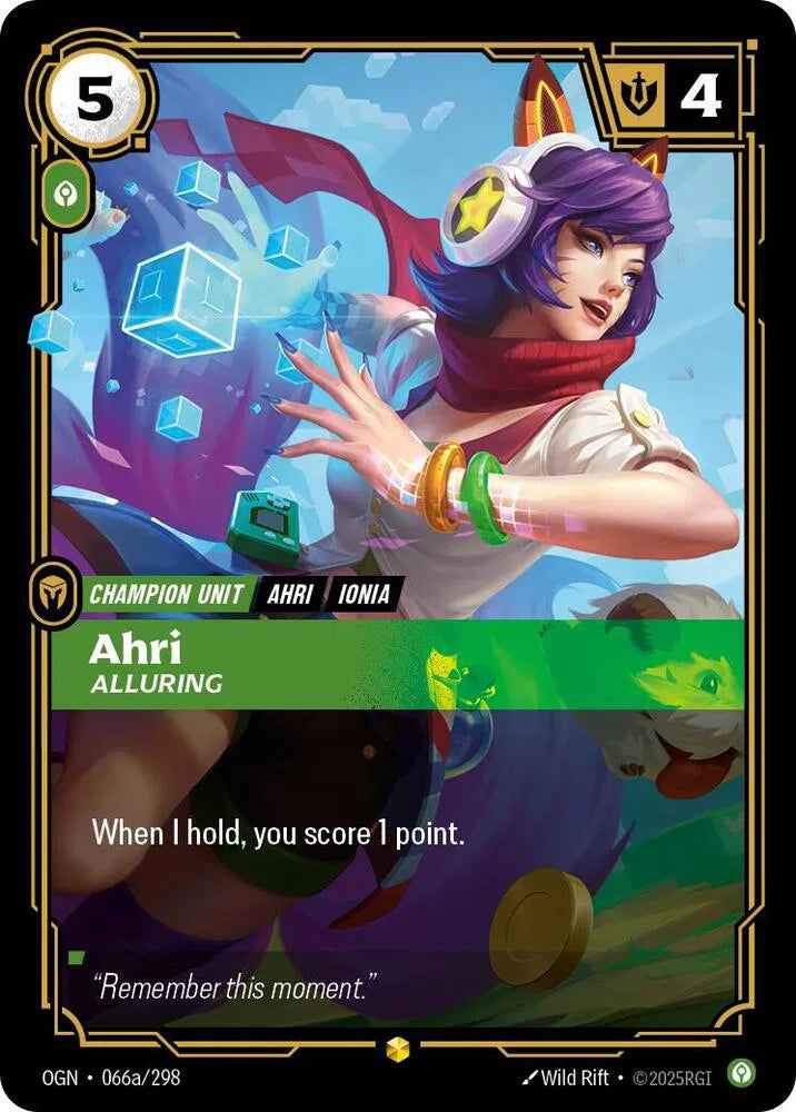 Ahri - Alluring (Alternate Art) 066a/298 (Origins)