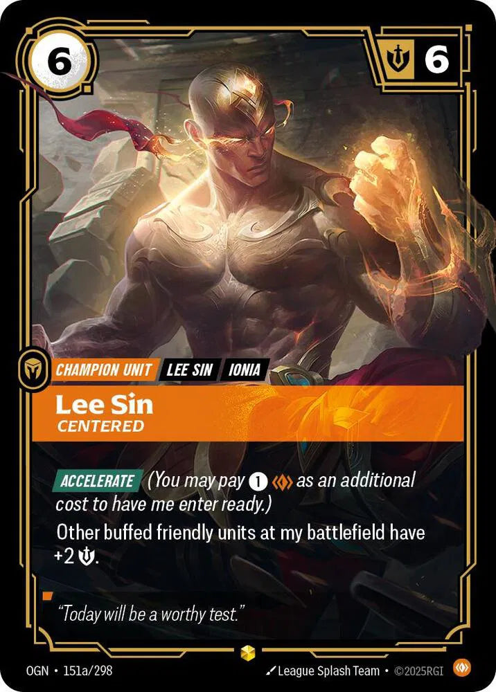 Lee Sin - Centered (Alternate Art) 151a/298 (Origins)