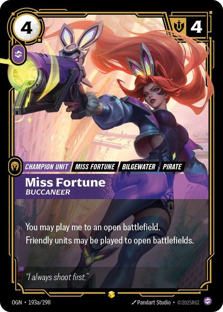 Miss Fortune - Buccaneer (Alternate Art) 193a/298 · Foil (Origins)
