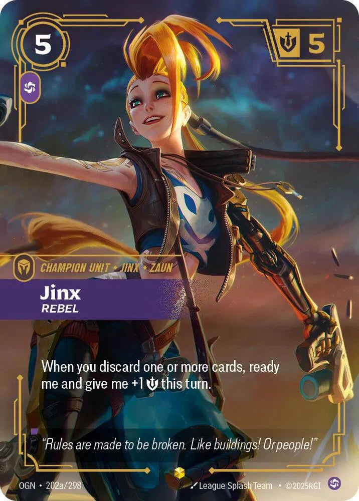 Jinx - Rebel (Alternate Art) 202a/298 (Origins)