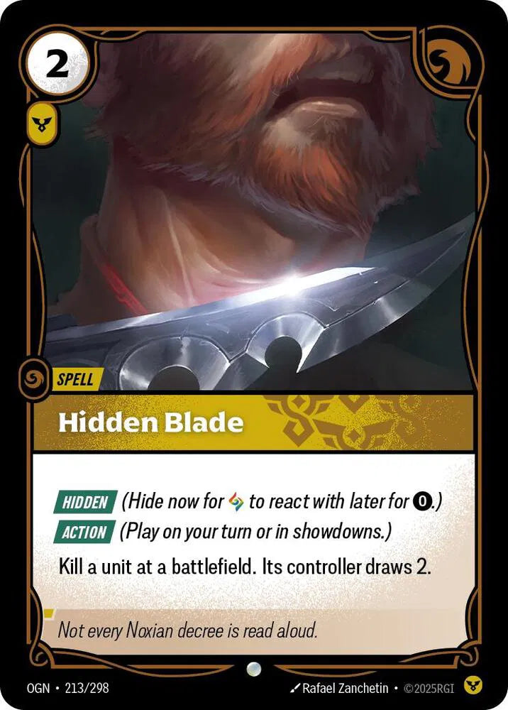 Hidden Blade 213/298 · Foil (Origins)