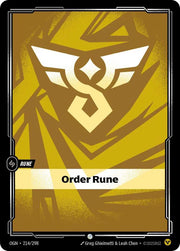 Order Rune 214/298 (Origins)