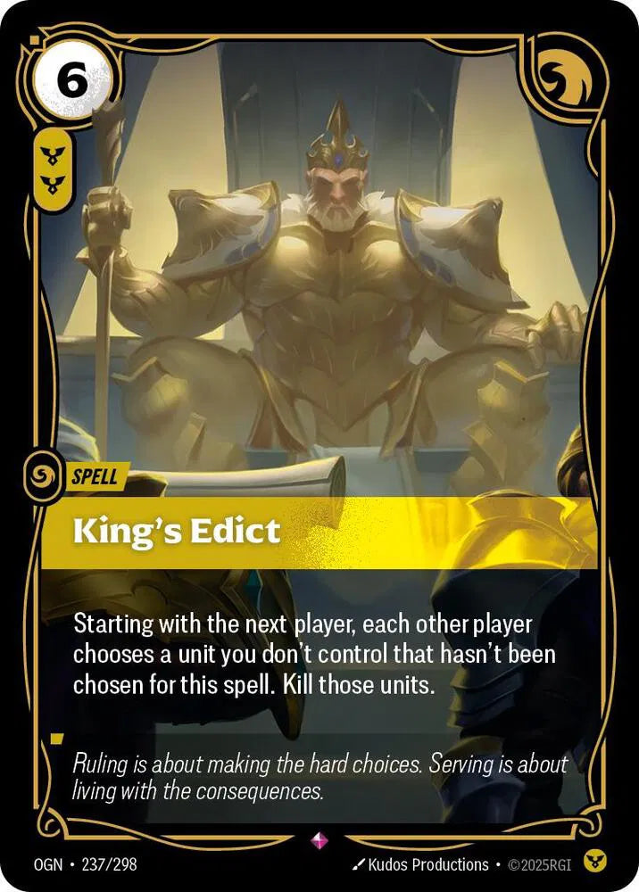 King's Edict 237/298 (Origins)