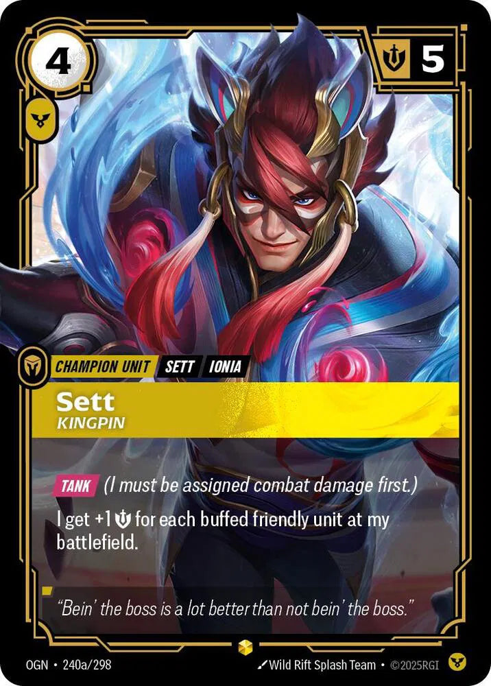 Sett - Kingpin (Alternate Art) 240a/298 (Origins)