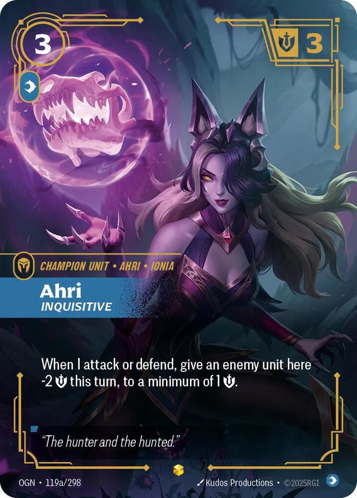 Ahri - Inquisitive (Alternate Art) 119a/298 (Origins)