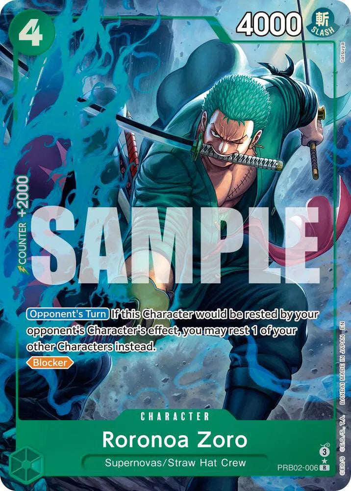 Roronoa Zoro (Alternate Art) PRB02-006 · Foil (Premium Booster -The Best- Vol. 2)
