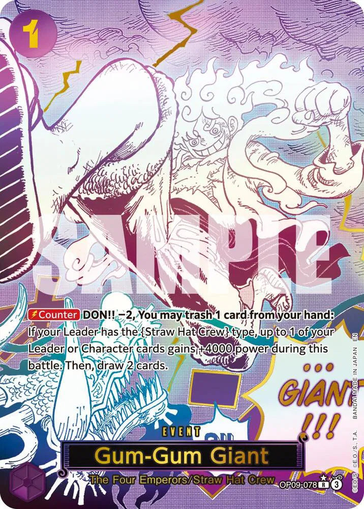 Gum-Gum Giant (Alternate Art) OP09-078 (Premium Booster -The Best- Vol. 2)