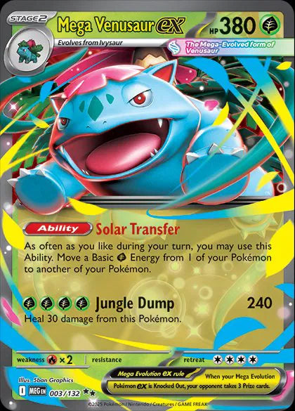 Mega Venusaur ex 003/132 · Holofoil (Mega Evolution)