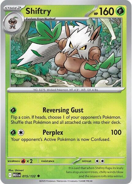 Shiftry 015/132 · Reverse Holofoil (Mega Evolution)