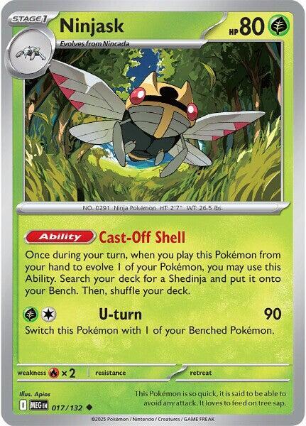 Ninjask 017/132 · Reverse Holofoil (Mega Evolution)